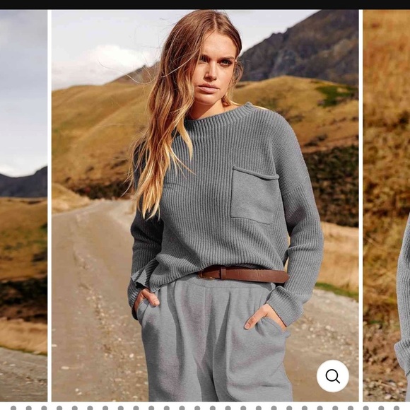 ANRABESS WOMEN'S LONG SLEEVE KNIT TOP Blue 100% rayon size Large - Picture 9 of 11